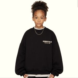 Fear of God Essentials Black Sweatshirt KIDS